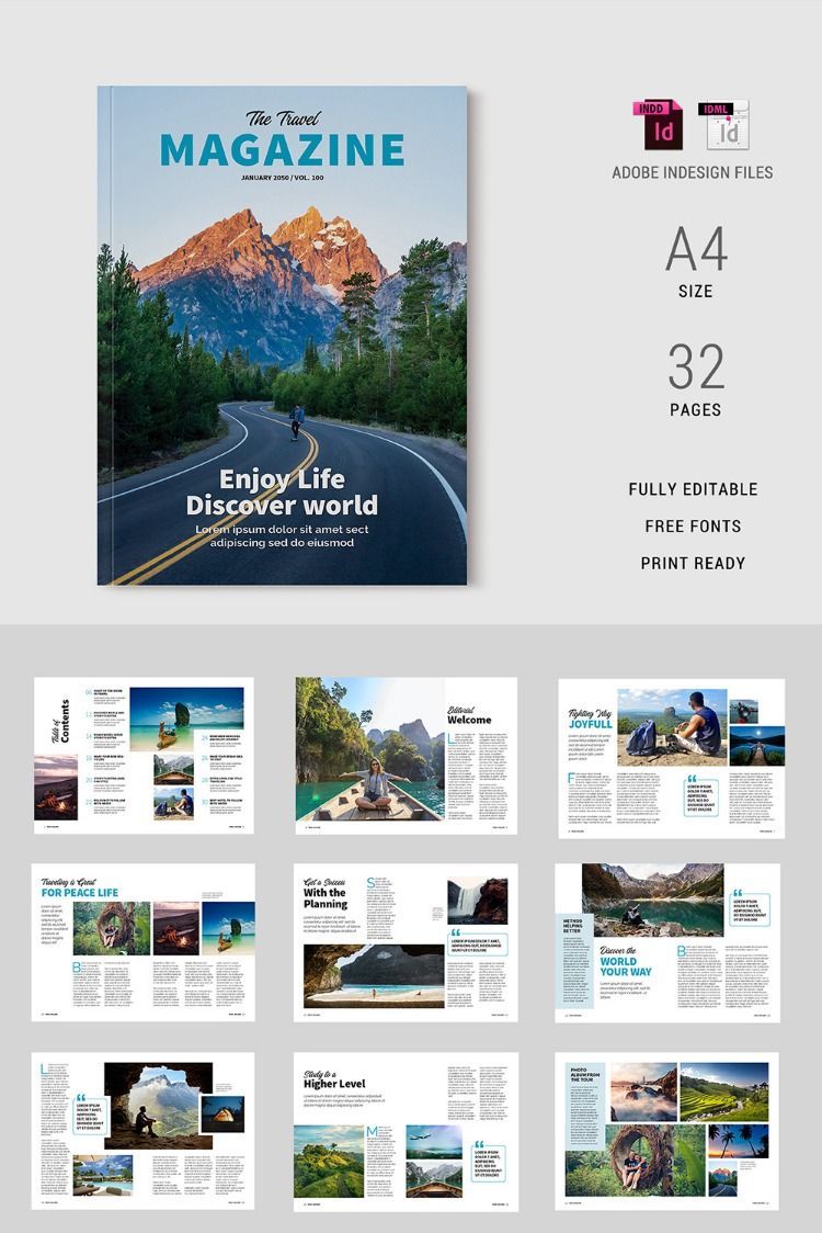 Travel Magazine Template 08