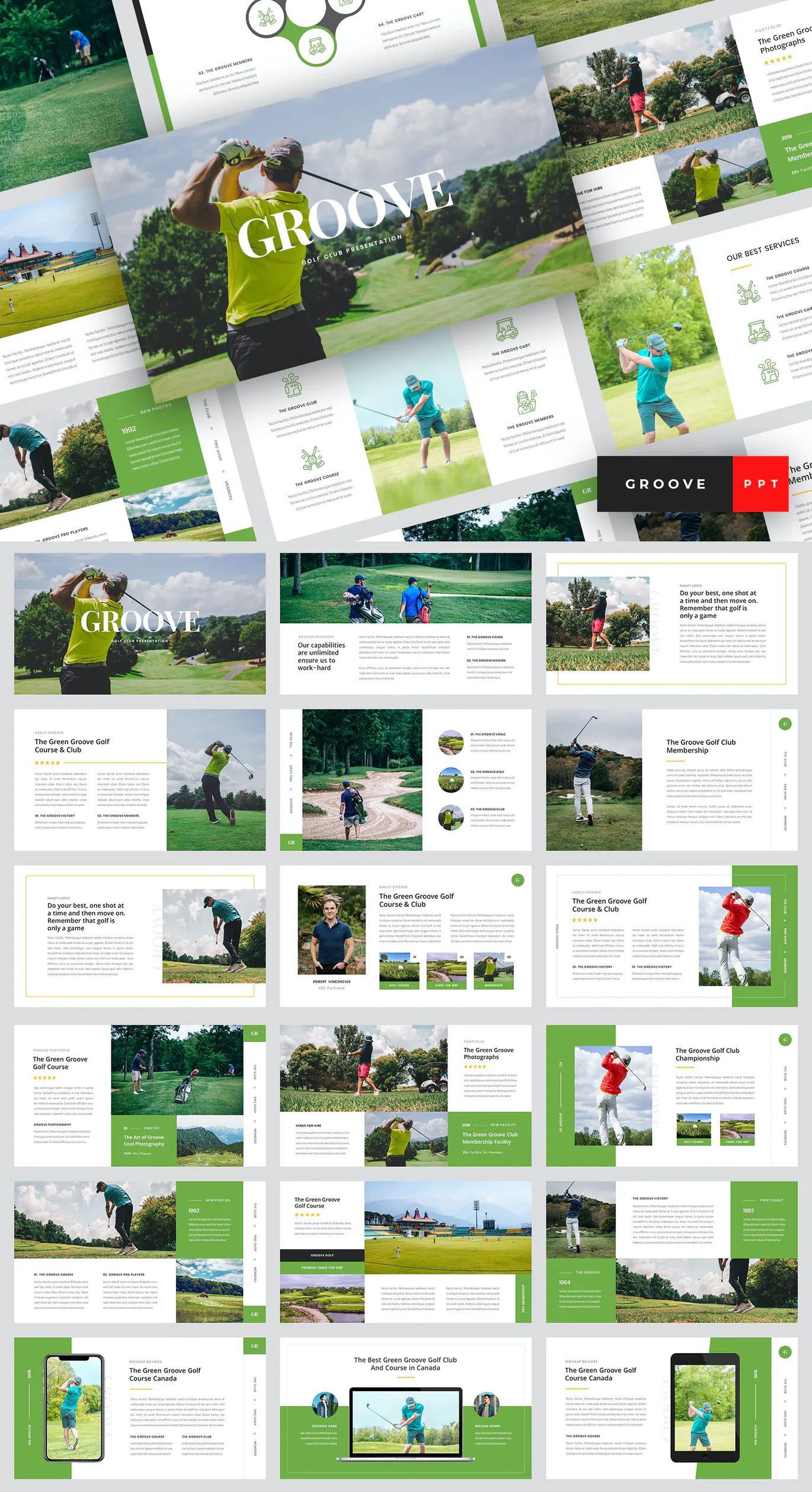 Golf Club PowerPoint Presentation Template