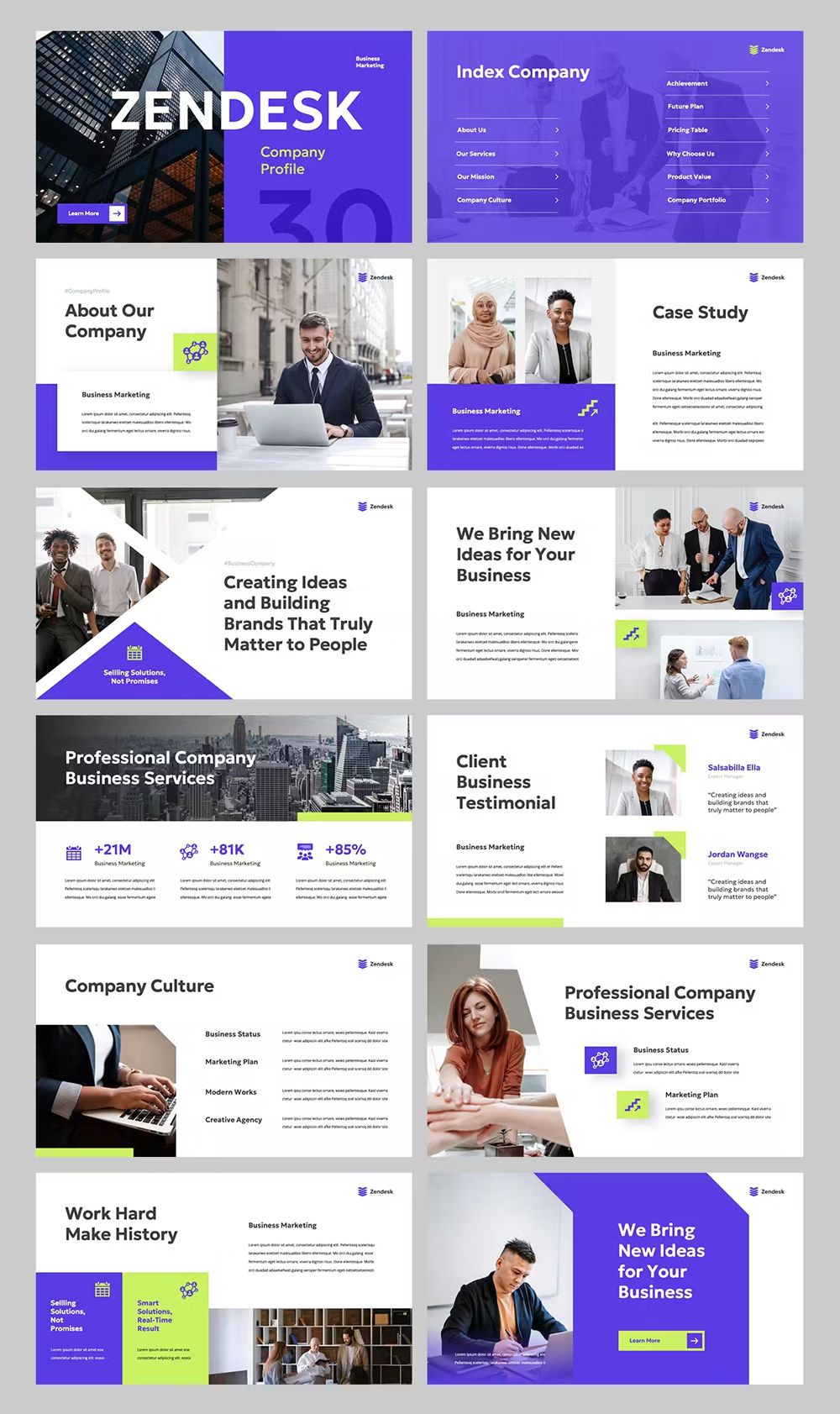 Modern Company Profile PowerPoint Template