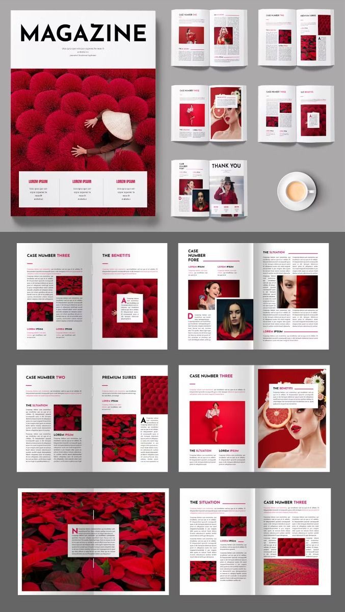 Simple Magazine Template InDesign INDD